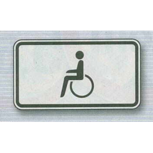 Zusatzzeichen Symbol Rollstuhlfahrer