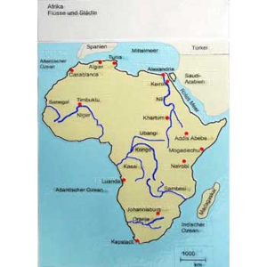 Reliefkarte Afrika