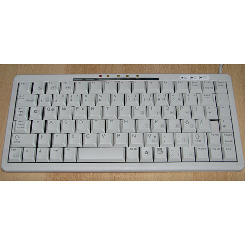 2. 1-Finger-Kleintastatur für linkshändige Bedienung