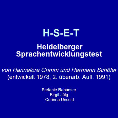 Heidelberger Sprachentwicklungstest (HSET)
