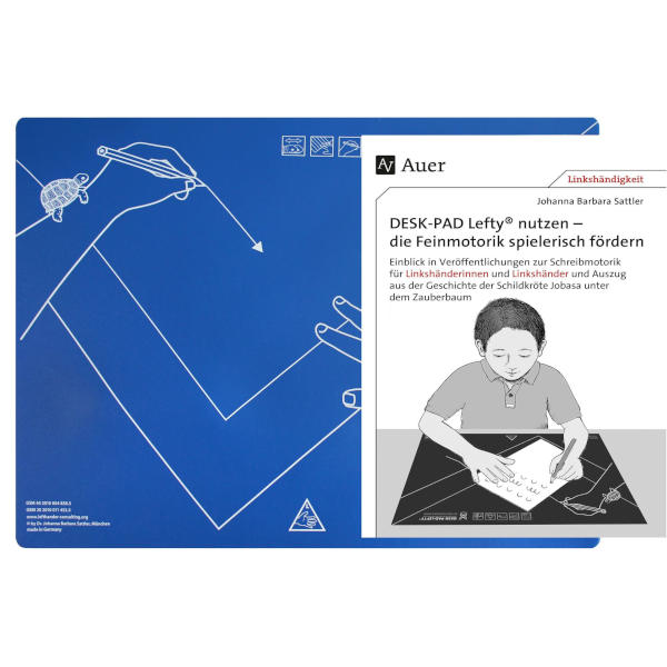 Schreibtisch-Auflage Desk-Pad Lefty für Linkshänder, mit Übungsheft