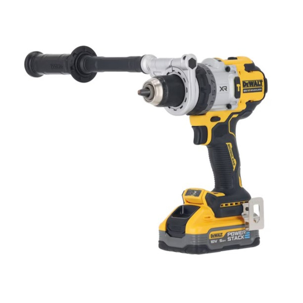 DCD1007H2T-QW 18 Volt Akku-Schlagbohrschrauber (bürstenlos) inkl. 2x Powerstack Akkus (18 Volt / 5 Ah) mit Pouch-Akku Technologie
