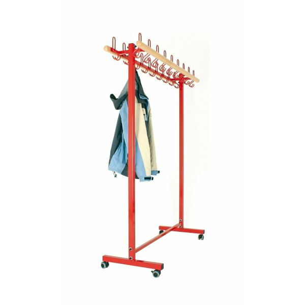 2. Garderobenständer fahrbar mit Holzblende